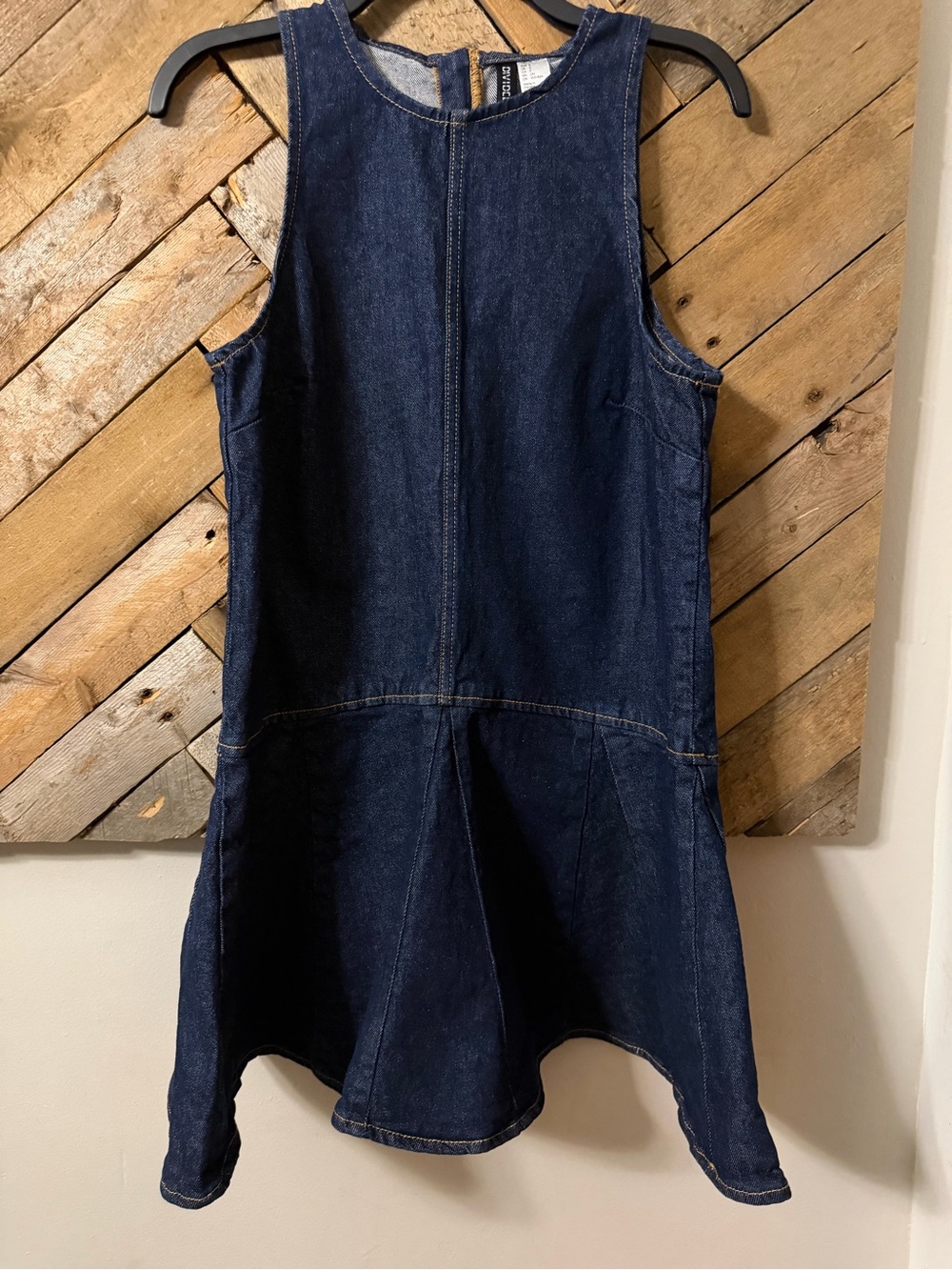 H&M Dark Blue Denim Skirted Dress